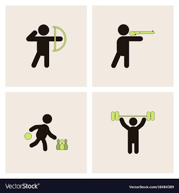 Set of olympic game design vector image