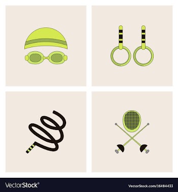 Set of olympic game design vector image