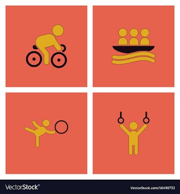 Set of olympic game design vector image