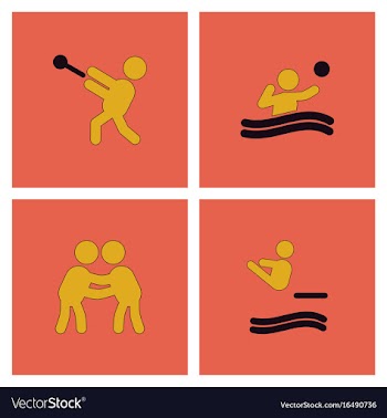 Set of olympic game design vector image