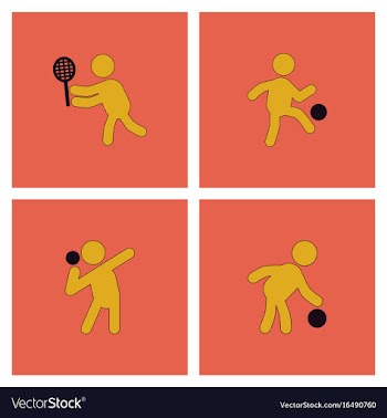 Set of olympic game design vector image