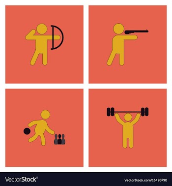 Set of olympic game design vector image