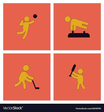 Set of olympic game design vector image