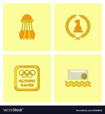 Set of olympic game design vector image