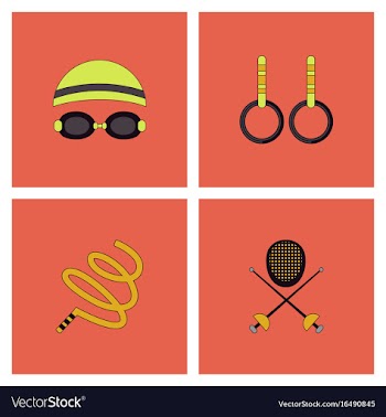 Set of olympic game design vector image