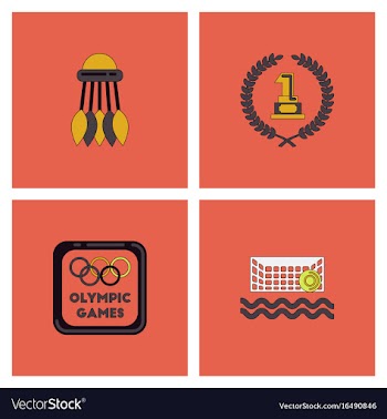 Set of olympic game design vector image