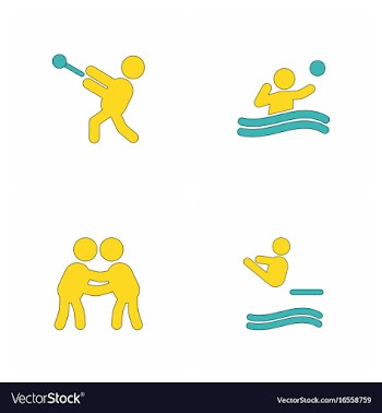 Set of olympic game design vector image