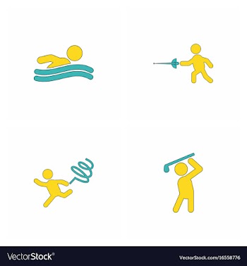 Set of olympic game design vector image