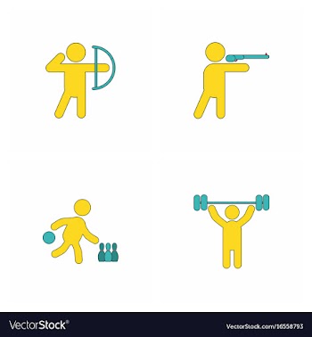 Set of olympic game design vector image