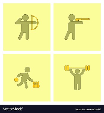 Set of olympic game design vector image