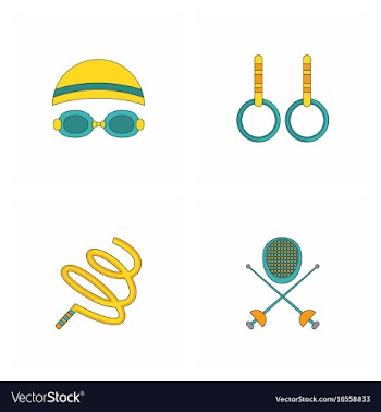 Set of olympic game design vector image