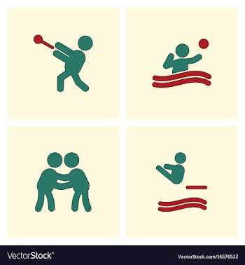 Set of olympic game design vector image