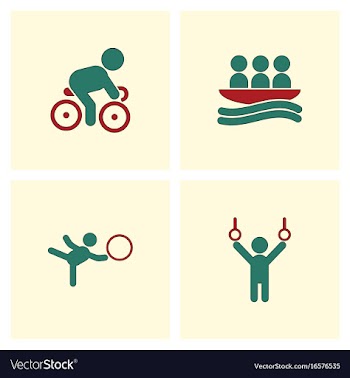 Set of olympic game design vector image