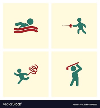 Set of olympic game design vector image