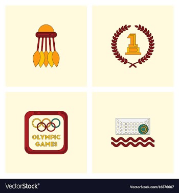 Set of olympic game design vector image
