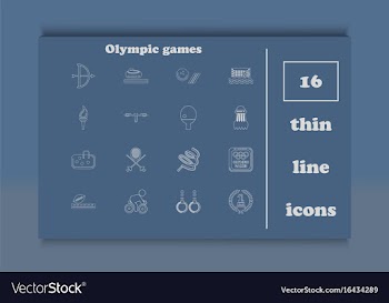 Set of olympic summer games icons vector image
