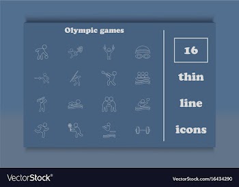 Set of olympic summer games icons vector image