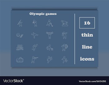 Set of olympic summer games icons vector image