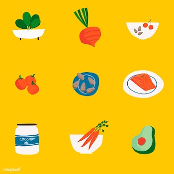 Set of organic food icon vectors | Free stock vector - 516625