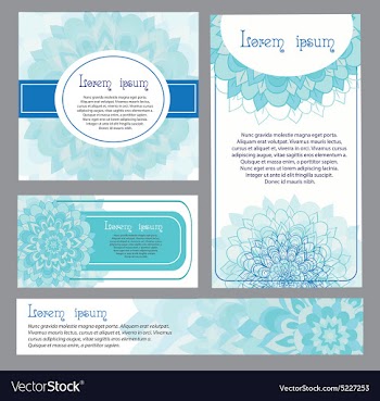 Set of ornate templates for banners or greeting vector image