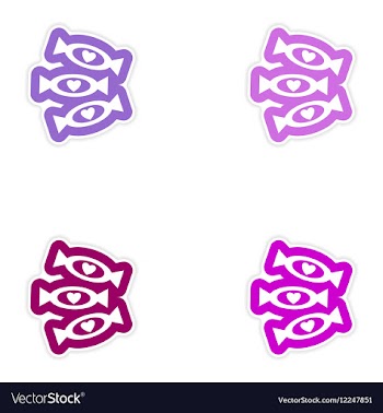 Set of paper sticker on white background chocolate vector image