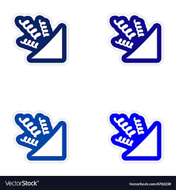 Set of paper sticker on white background streamers vector image