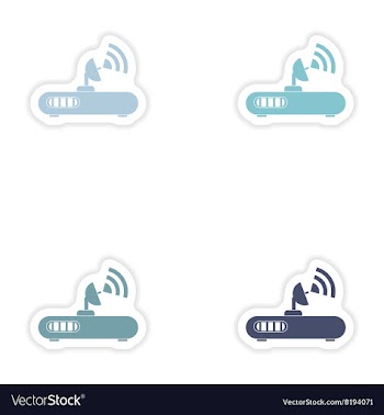 Set of paper sticker on white background Wi-Fi vector image