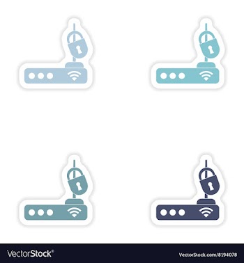 Set of paper sticker on white background Wi-Fi vector image