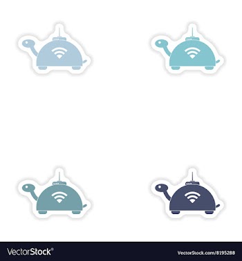 Set of paper sticker on white background Wi-Fi vector image