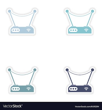 Set of paper sticker on white background Wi-Fi vector image