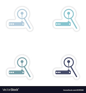 Set of paper sticker on white background Wi-Fi vector image