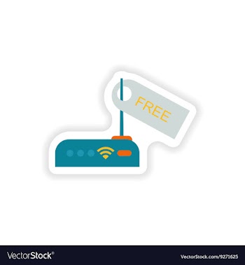 Set of paper sticker on white background Wi-Fi vector image