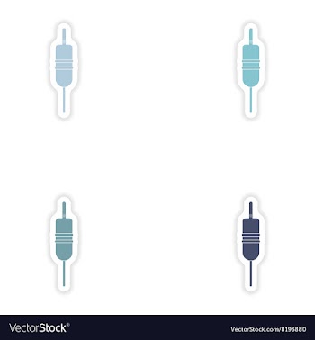 Set of paper sticker on white background Wire vector image