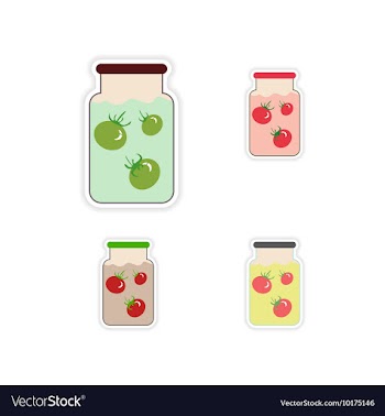 Set of paper stickers on a white background canned vector image