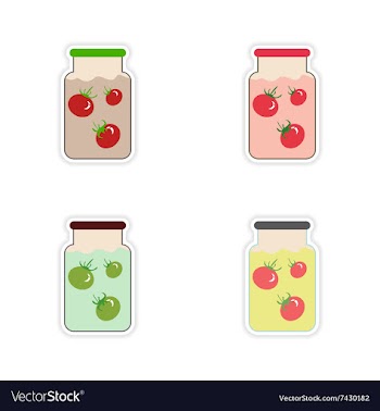 Set of paper stickers on a white background canned vector image