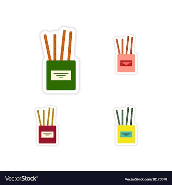 Set of paper stickers on a white background cheese vector image