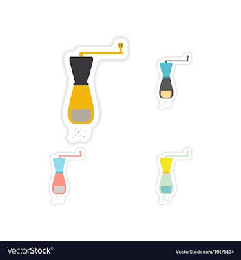 Set of paper stickers on a white background salt vector image
