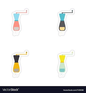 Set of paper stickers on a white background salt vector image