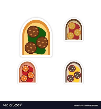 Set of paper stickers on a white background vector image