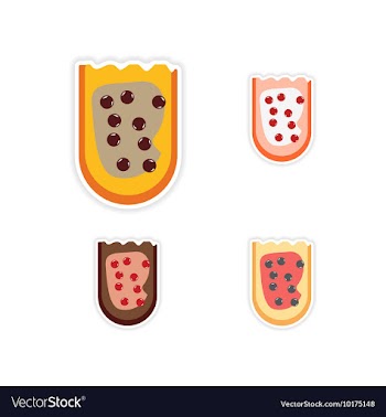 Set of paper stickers on a white background vector image