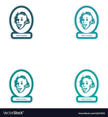 Set of paper stickers on white background Albert vector image