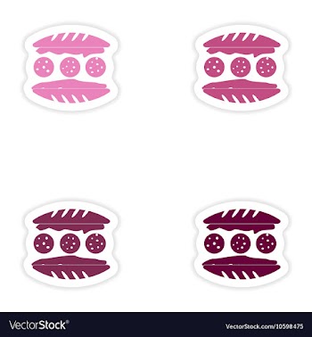 Set of paper stickers on white background american vector image