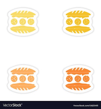 Set of paper stickers on white background american vector image