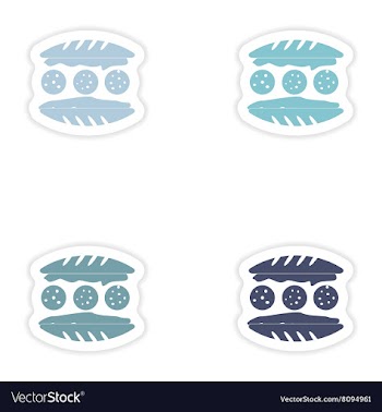 Set of paper stickers on white background american vector image