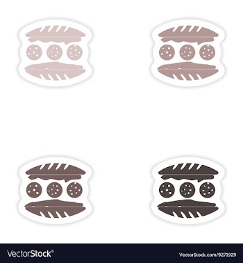Set of paper stickers on white background american vector image
