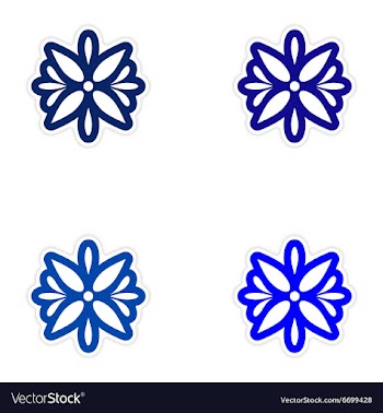 Set of paper stickers on white background Arabic vector image