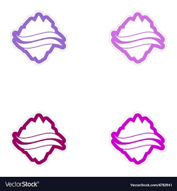 Set of paper stickers on white background Arctic vector image