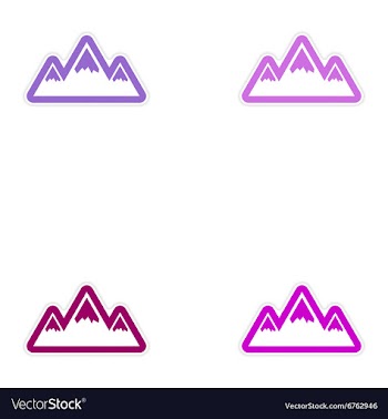 Set of paper stickers on white background Arctic vector image