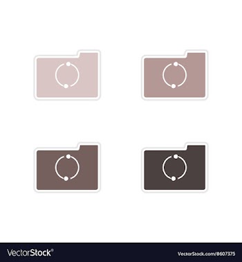 Set of paper stickers on white background arrow vector image