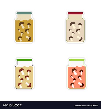 Set of paper stickers on white background Bank vector image